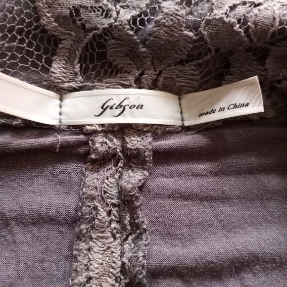 Gibson Brown Lace Blazer - Picture 4 of 11